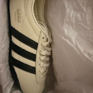 adidas Tokyo Sneakers in Cream with Black Stripes